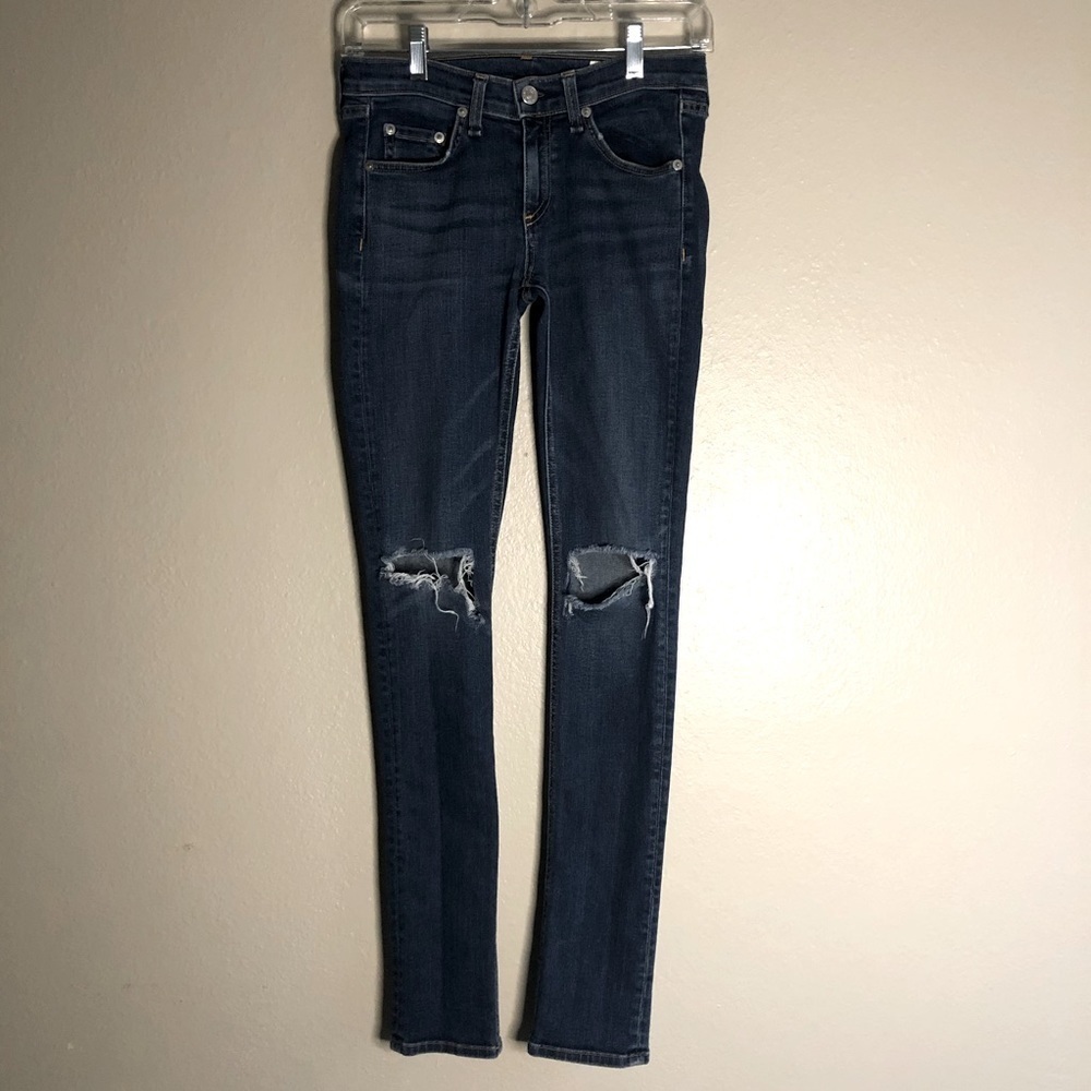 Rag and Bone Distressed Skinny Vashon Jeans SZ/ 25